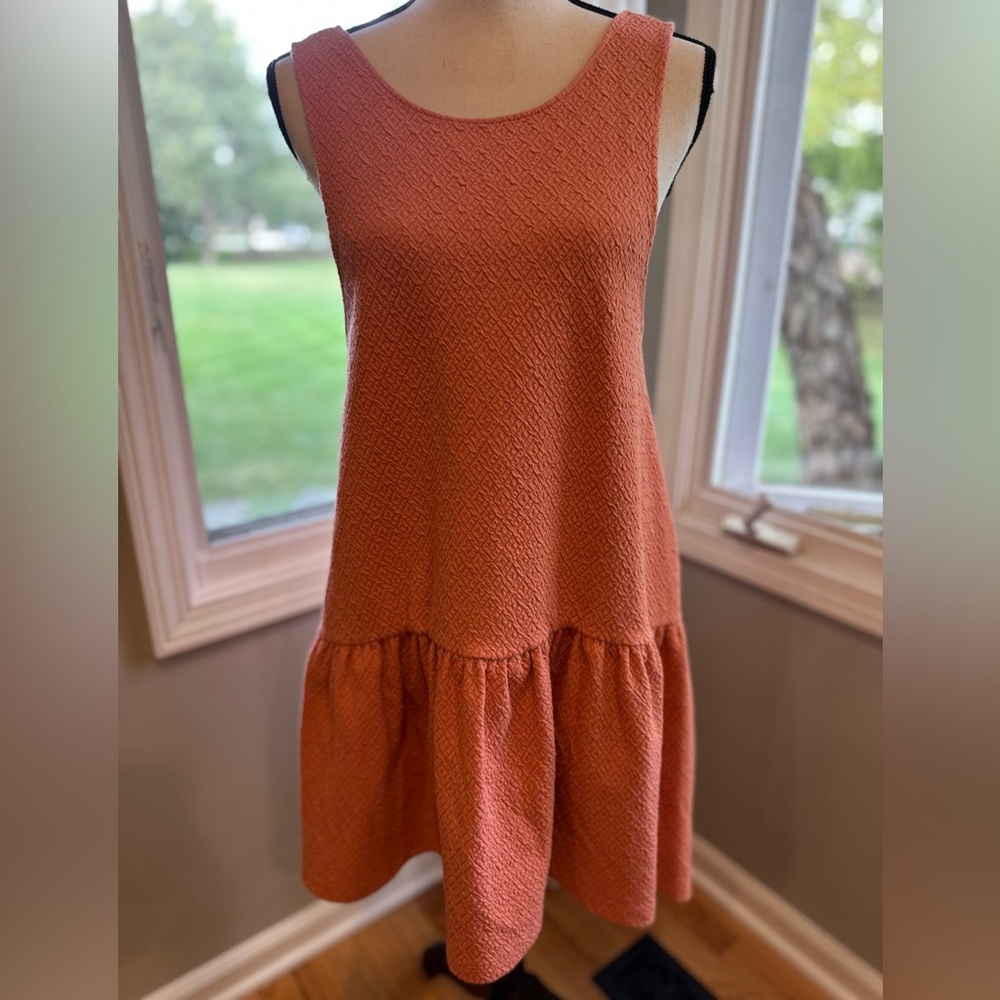 Free People Easy Street sleeveless minidress orange jacquard print XS